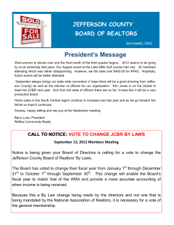 9-12 NEWSLETTER.pub - Jefferson County Board of REALTORS