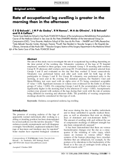 Rate of occupational leg swelling is greater in the morning than in