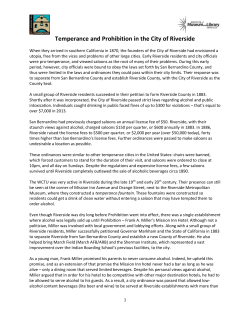 Temperance and Prohibition in the City of Riverside