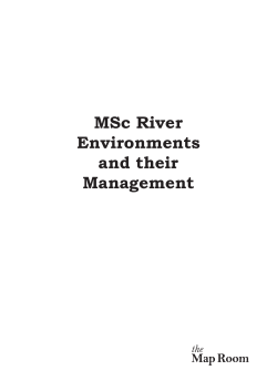 MSc River Environments and their Management