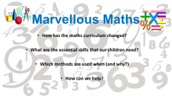 Marvellous Maths - Ripley C of E Primary School
