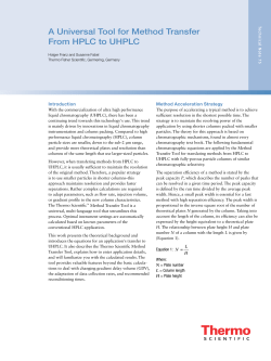 A Universal Tool for Method Transfer From HPLC to UHPLC