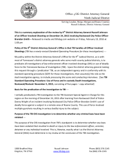 Office of the District Attorney General Ninth Judicial District