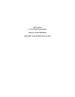 Metanoia Single Audit Report 2016