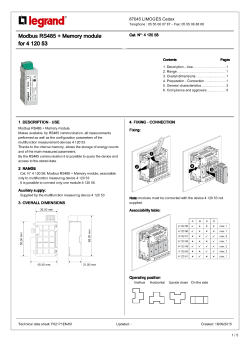 Modbus RS485 + Memory module for 4 120 53 emory module