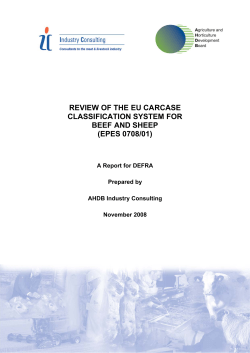review of the eu carcase classification system for beef and sheep