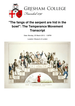 "The fangs of the serpent are hid in the bowl": The Temperance