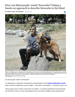 How can blind people `watch` fireworks? Taking a hands