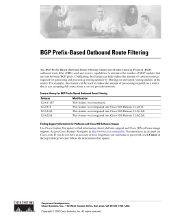 BGP Prefix-Based Outbound Route Filtering