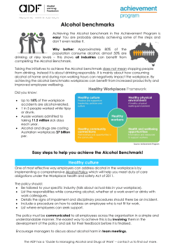 Alcohol benchmarks