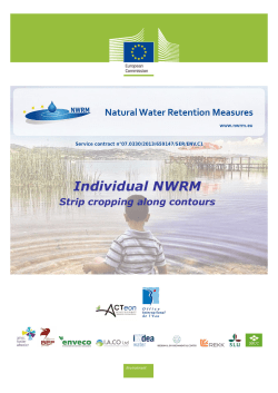 Individual NWRM - Natural Water Retention Measures