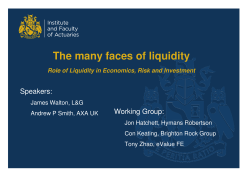 Role of liquidity in economics, risk and investment
