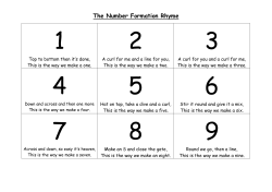 The Number Formation Rhyme