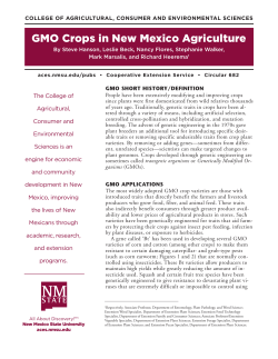 GMO Crops in New Mexico Agriculture