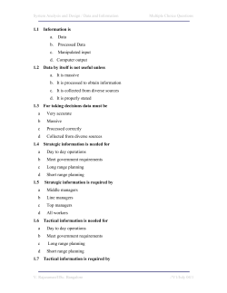 Multiple Choice Questions-Module 1