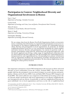 Participation in Context: Neighborhood Diversity and Organizational