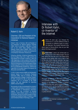 Interview with Dr Robert Kahn, co-inventor of the Internet