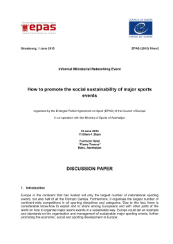 How to promote the social sustainability of major sports events