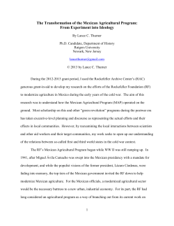 The Transformation of the Mexican Agricultural Program: From