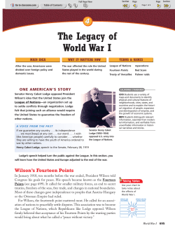 The Legacy of World War I