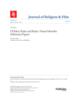 Of Men, Roles and Rules: Nanni Moretti`s Habemus Papam