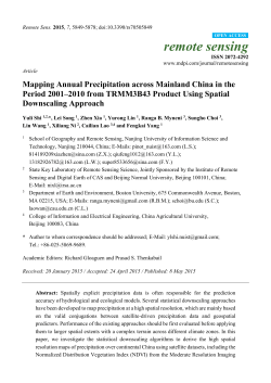 Mapping Annual Precipitation across Mainland China in the Period