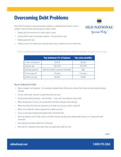 Overcoming Debt Problems