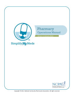Simplify My Meds Pharmacy Manual