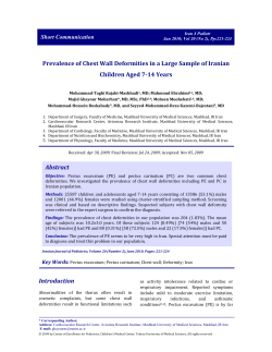 Prevalence of Chest Wall Deformities in a Large Sample of Iranian