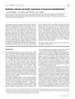 Radiation-induced cell death: importance of lysosomal destabilization