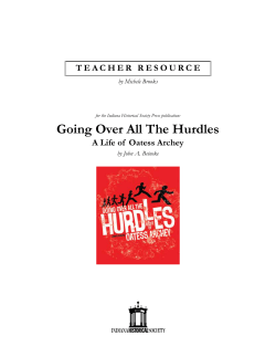 Going Over All The Hurdles - Indiana Historical Society