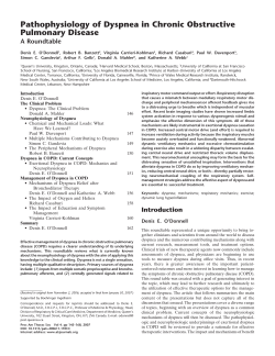 Pathophysiology of Dyspnea in Chronic Obstructive Pulmonary