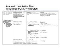 Appendix C - Interdisciplinary Studies Unit Plan