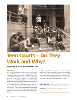 Teen Courts &ndash; Do They Work and Why?