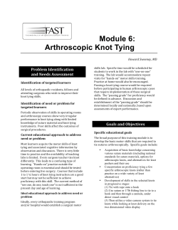 Arthroscopic Knot Tying