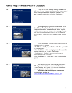 Family Preparedness: Possible Disasters