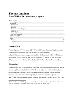 Thomas Aquinas - Resurrection Grammar School