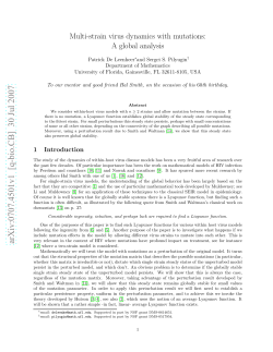 Multi-strain virus dynamics with mutations: A global analysis