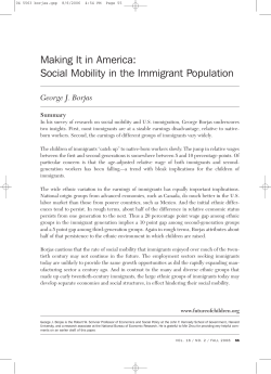 2006. Making it in America: Social Mobility in the Immigrant Population