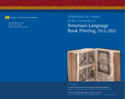 Armenian-Language Book Printing, 1512-2012