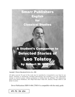 Cov-Leo Tolstoy - Smarr Publishers