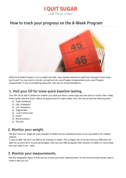 How to track your progress on the 8-Week Program