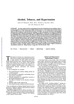 Alcohol, Tobacco, and Hypertension