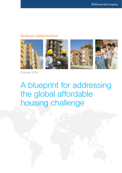 A blueprint for addressing the global affordable housing challenge