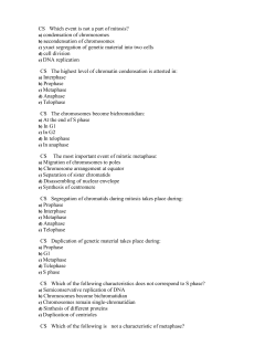 CS Which event is not a part of mitosis? a) сondensation of