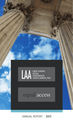 2013 Annual Report - New Haven Legal Assistance Association