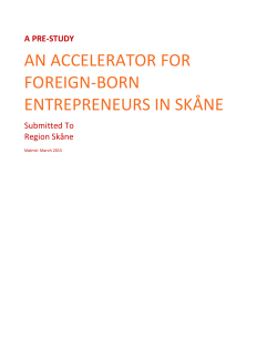 an accelerator for foreign-born entrepreneurs in sk&aring;ne
