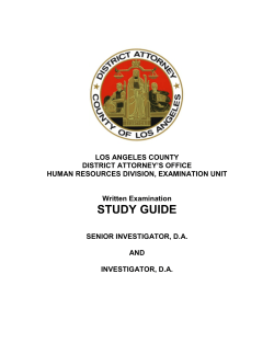 LADA Investigator Written Examination Study Guide