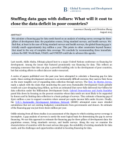 Stuffing data gaps with dollars: What will it cost to close the data