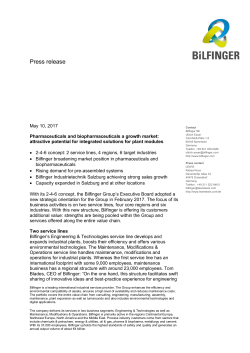 Press release - Bilfinger SE